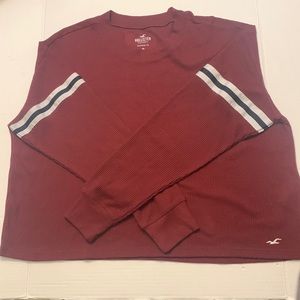 Hollister burgundy Boyfriend Tee